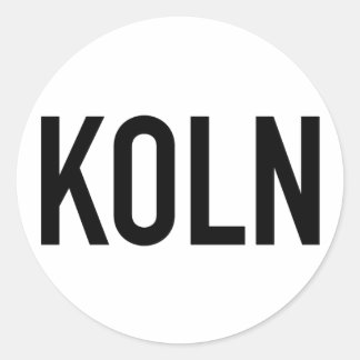 Rond Sticker KOLN | Noir en blanc