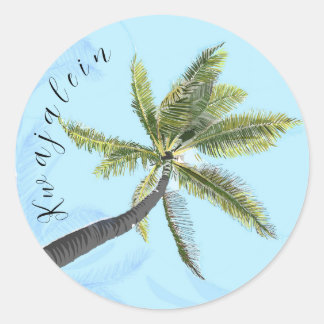 Rond Sticker Kwaj Palm