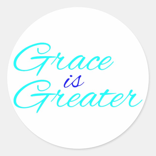 Rond Sticker - La grâce est plus grande (Devant)