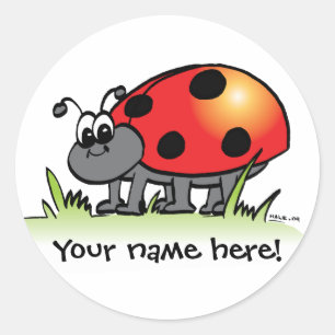 Rond Sticker Ladybug personnalisé