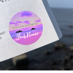 Rond Sticker Lanikai Sunrise Book
