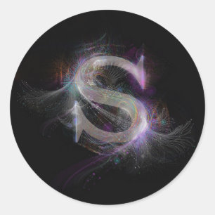 Rond Sticker lettre S