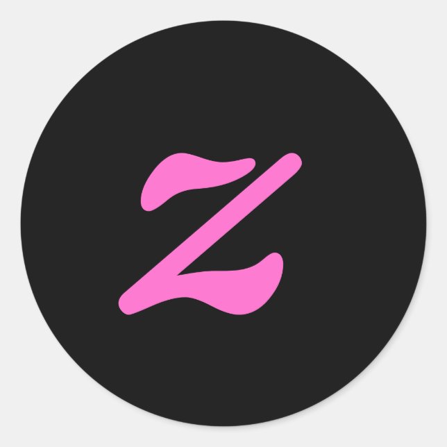Rond Sticker Lettre z (Devant)