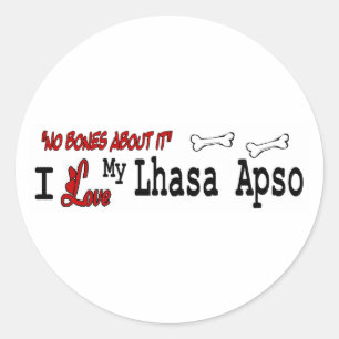 Rond Sticker Lhasa Apso (I Love)