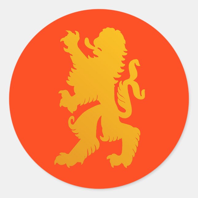 Rond Sticker Lion puissant (Devant)