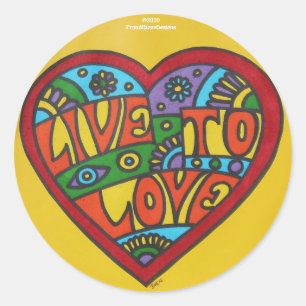 Rond Sticker Live To Love