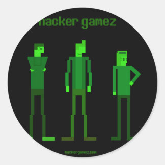 Rond Sticker Logo Hacker Gamez