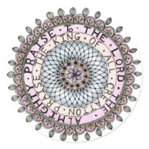Sticker Louez le Seigneur Médaillon