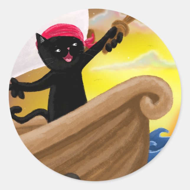 Rond Sticker Machu en mer (Devant)