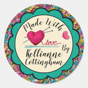 Rond Sticker Made with Love