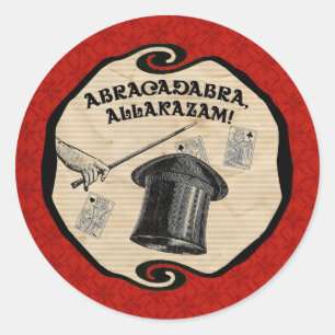 Rond Sticker Magic Party Abracadabra