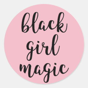Rond Sticker magique pour fille noire