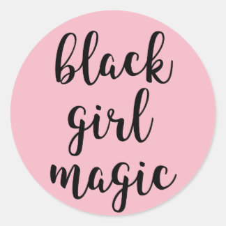 Rond Sticker magique pour fille noire