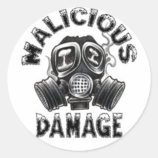 ROND STICKER MALICIEUX DOMMAGE