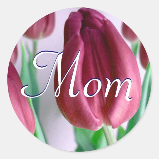 Rond Sticker Maman Rosey Tulips (Devant)