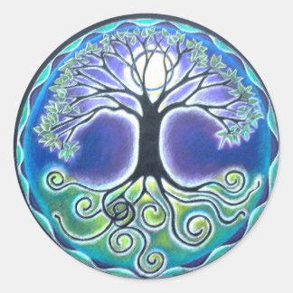 Rond Sticker Mandala Pleine lune