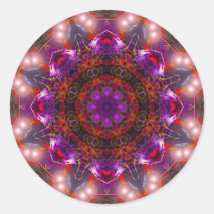 Rond Sticker Mandala Purple Light