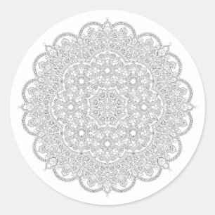 Rond Sticker Mandala simple