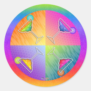 Rond STICKER MARGARITAS Pop Art (rond)