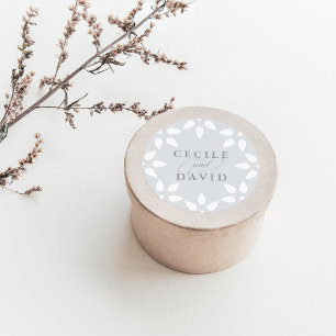 Rond Sticker Mariage arabesque   Gris