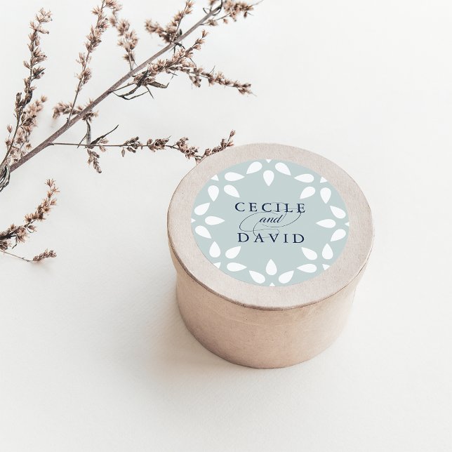 Rond Sticker Mariage arabesque | Mist (Créateur téléchargé)
