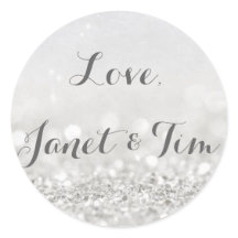 Sticker mariage // Argent et blanc