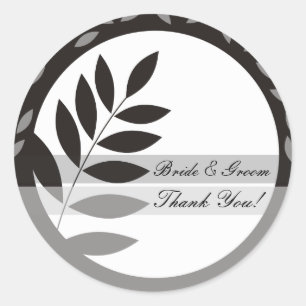 Rond Sticker Mariage Black Elegance