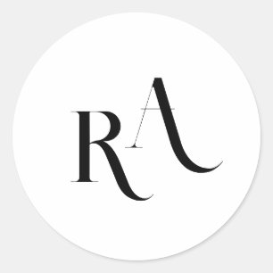 Rond Sticker Mariage classique moderne et chic