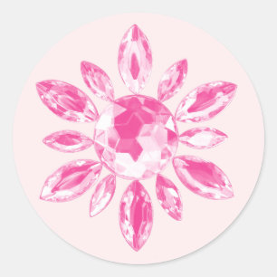 Rond Sticker Mariage Crystal (rose)