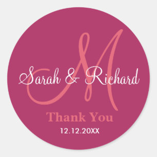 Rond Sticker Mariage de Merci Berry