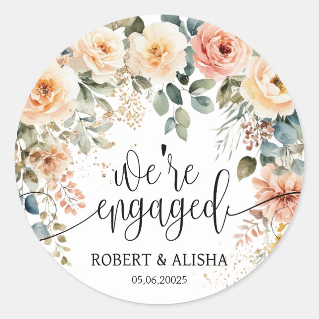 Rond Sticker Mariage flou (Devant)