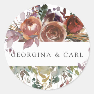 Rond Sticker Mariage personnalisé Butterum & Plum