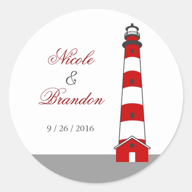 Rond Sticker Mariage phare (Devant)