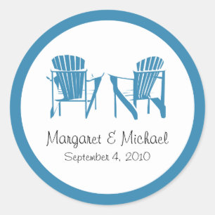 Rond Sticker Mariage pour chaises Adirondack - Personna