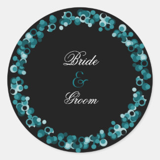 Rond Sticker Mariage séquencé :: Turquoise