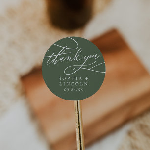 Rond Sticker Mariage SOPHIA Olive Green