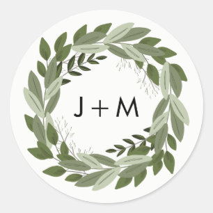 Rond Sticker mariage Sprigs