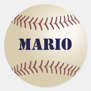 Rond Sticker Mario Baseball / Sceau