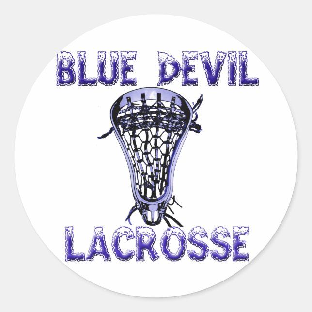 Rond Sticker Mascot de crosse BlueDevil (Devant)