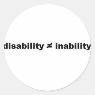 Rond Sticker mathématique pour handicap