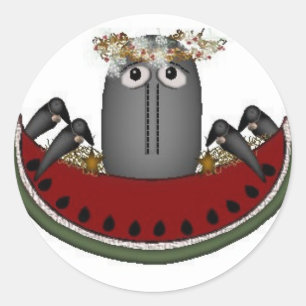 Rond Sticker Melon & Crows