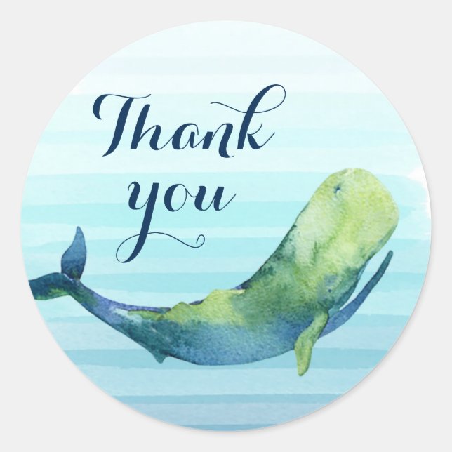Rond Sticker Merci baleine (Devant)
