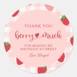 Rond Sticker Merci Berry Sweet