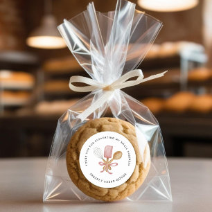 Rond Sticker Merci de boulangerie moderne