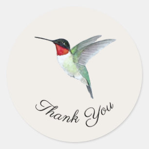 Rond Sticker Merci Hummingbird
