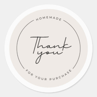 Rond Sticker Merci - Maison