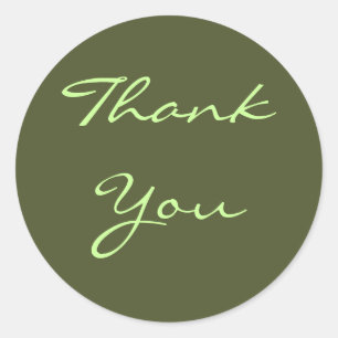 Rond Sticker Merci Olive