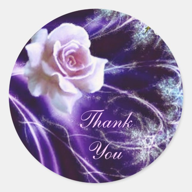 Rond Sticker Merci rose (Devant)