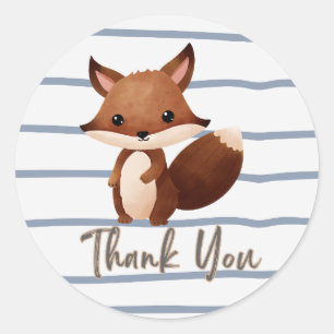 Rond Sticker Merci Woodland