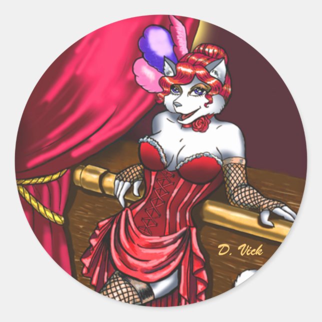 Rond Sticker Miss Kitty (Devant)